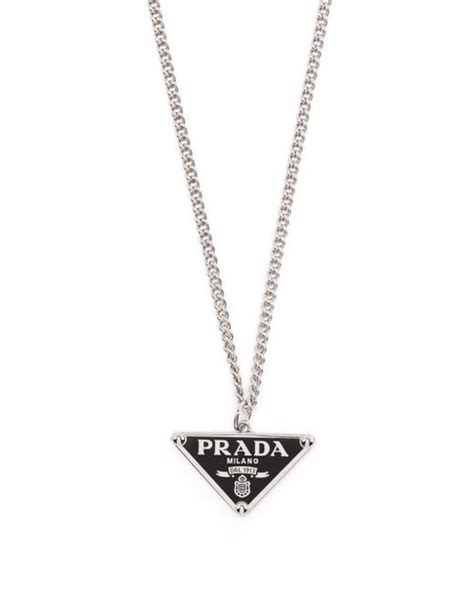 prada necklace triangle pendant